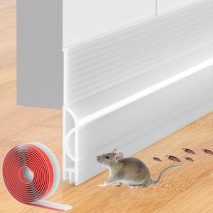 Door Draft Stopper for Bottom of Door, Adjustable Weather Stripping Door Seal for Cold Insulation, Under Door Sweep for Exterior & Interior Doors, Door Bottom Seal Blocker Noise (78inch,Transparent)