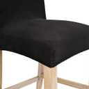 Internet's Best Dining Room Chair Cover - Set of 4 - Stretch Slipover Chair Protectors - Elastic Covers - Black