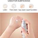 airless Pump Bottles Travel,Travel Toiletry containers,Lotion Dispenser with Pump,Small Pump Bottle (semi-Transparent, PP-50ml)