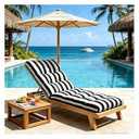 LCYY.TG Outdoor Lounge Chair Cushions, 74.4 x 22 x 4.7 Inches Waterproof Fade Resistant Patio Cushion for Chaise Lounger