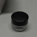 Vivaplex, 12, Clear, 15 ml (1/2 oz), Round Glass Jars, with Inner Liners and black Lids