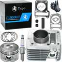 Tupo 123cc 54MM Cylinder Piston Ring Gasket Top End Rebuild Kit Compatible with Yamaha TTR125 TTR125E TTR 125 2000-2005 5HP-11310-10-00 5HP-11631-00-A0