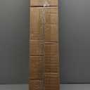 Wallniture Bora 36 Inch Large Floating Shelves for Wall Storage, Floating Bookshelf Set of 3, Burned Wood Wall Shelves for Books