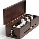 Wooden Cable Management Box Modern Wire Organizer Box & Power Strip Cover for Home or Office | Large Cable Hider for Wires, Chargers & Extension Leads Home Organization Storage