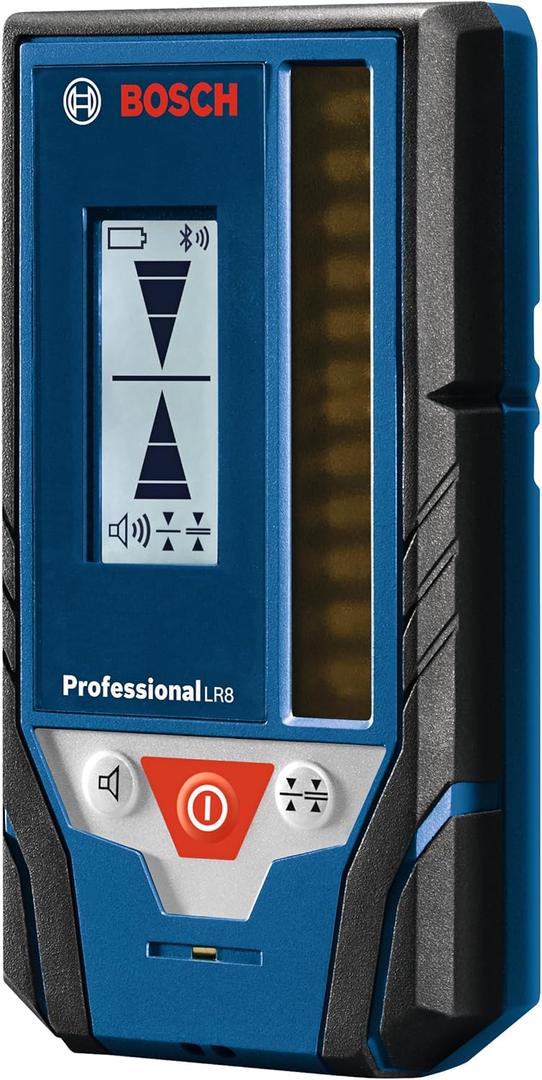 BOSCH LR8 165 ft. Red and Green-Beam Line Laser Receiver, Includes Mounting Bracket, 2 AA Batteries, & Belt Pouch