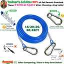 Catapamey Dog Tie Out Cable and Stake,with 30FT Heavy Duty Cable,360 Swivel Dog Run Stake-No Tangle-Runner for Yard,-Suitable for Up to 150 lbs- Idela for Yard Outdoor Camping