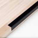 Trimold Matte Black Aluminum Peel and Stick L Molding Corner Guards with 90 Angle for Wall Door Frame Cabinet Baseboard Protection and Decoration, 35.4in x 0.8in (3Pcs)