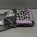Girls Ice Hockey Plush Bed Throw Blanket 50"X60" Teen Patchwork Pucks Sherpa Fleece, Eat Sleep Hockey Sports Games, Purple Geometric Checkered Stripe Black Grey (Multi 04)
