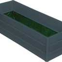 Nuvue Products Terrace Garden Box, 44.5" L x 16.5" W x 11.5" H, Polymer with Woodgrain Texture, Dark Gray