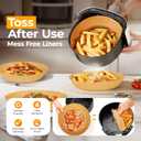 Air Fryer Liners for Ninja, 205 PCS Heavy-Duty Disposable Air Fryer Liners, 8" Round Airfryer Paper Liners for 5-8 QT Basket, Oil-Proof & Non-Stick Parchment Paper for Baking, Microwave, Oven, Pans
