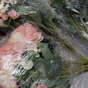 Artificial Flowers, 6 Packs Fake Peony Silk Hydrangea Bouquet Decor Plastic Carnations Daisy Realistic Flower Home Office Party Decor Arrangements Wedding Decoration Table Centerpieces Pink