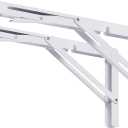 CLT 24" White Folding Shelf Brackets Max. Load 550 lb, Heavy Duty DIY Wall Mounted Shelf Bracket Space Saving for Table Work Bench, Pack of 2
