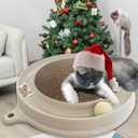 AUOON Cat Scratcher Toy, Cat Toy, Scratch pad,Scratching,Post Pad Interactive Training Exercise Mouse Play Toy with Ball (Milk Shake)