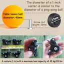 Mini Swivel Caster 1 inch Wheel, M6x15mm Threaded Stem Castor Wheel,Furniture Brake Rollers - Silent TPE Rubber Wheels,4 Pack Load 45kg/99lbs Capacity for Small Trolley and Shelves with Nuts Wrench