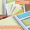 Spiral Bound Phone Message Book 5-1/4x11inch Phone Message Forms Book 2 Part Carbonless Phone Message Pads Phone Call Log Book Voicemail Log Book While You Were Out Message Pad 4 Messages/Page