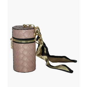 Multi functional small bag, women's bag pendant, with decorative scarf keychain, pink