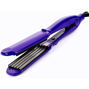 MBHAIR Ceramic Crimper Iron for Volumizing Fluffy Hairstyle, Corrugation Crimper Hair Iron, Anti Static Ceramic Hair Crimping Iron Adjust Temperature (Purple)