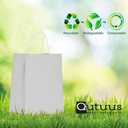 Qutuus 50 pcs White Paper Gift Bags with Handles 8x4.5x10 White Paper Bags for Party Favor, Shopping, Wedding, Retail, Recyclable Medium Gift Bags Bulk