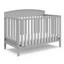 Graco Benton 5-in-1 Convertible Crib GREENGUARD Gold Certified, Converts from Baby Crib to Toddler Bed, Daybed and Full-Size Bed, Fits Standard Full-Size Crib Mattress (Pebble Gray)