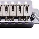 Guitar Tremolo Bridge with Zinc Alloy Saddles and Block, String Spacing 10.5MM, Pop-In Vibrato Bar, Complete Install Kit
