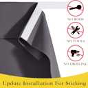 NICETOWN Blackout French Door Curtains, Room Darkening Lockdown Classroom Window Covering Shade for Privacy, Front Back Thermal Insulated Curtain for Living Room Bedroom, 1 Panel, Grey, 8" W x 36" L