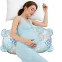 Pregnancy Pillow for Sleeping,Maternity Pillow with Cooling,Maternity Support for Back and Hip Relief,Soft and Comfortable Wedge Pregnancy Pillows Side Sleeping Support for Belly with Removable Cover