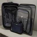 Travel Select Amsterdam Softside Expandable Luggage with Rolling Wheels, Navy, 8-Piece Set (15/21/25/29) with Packing Cubes