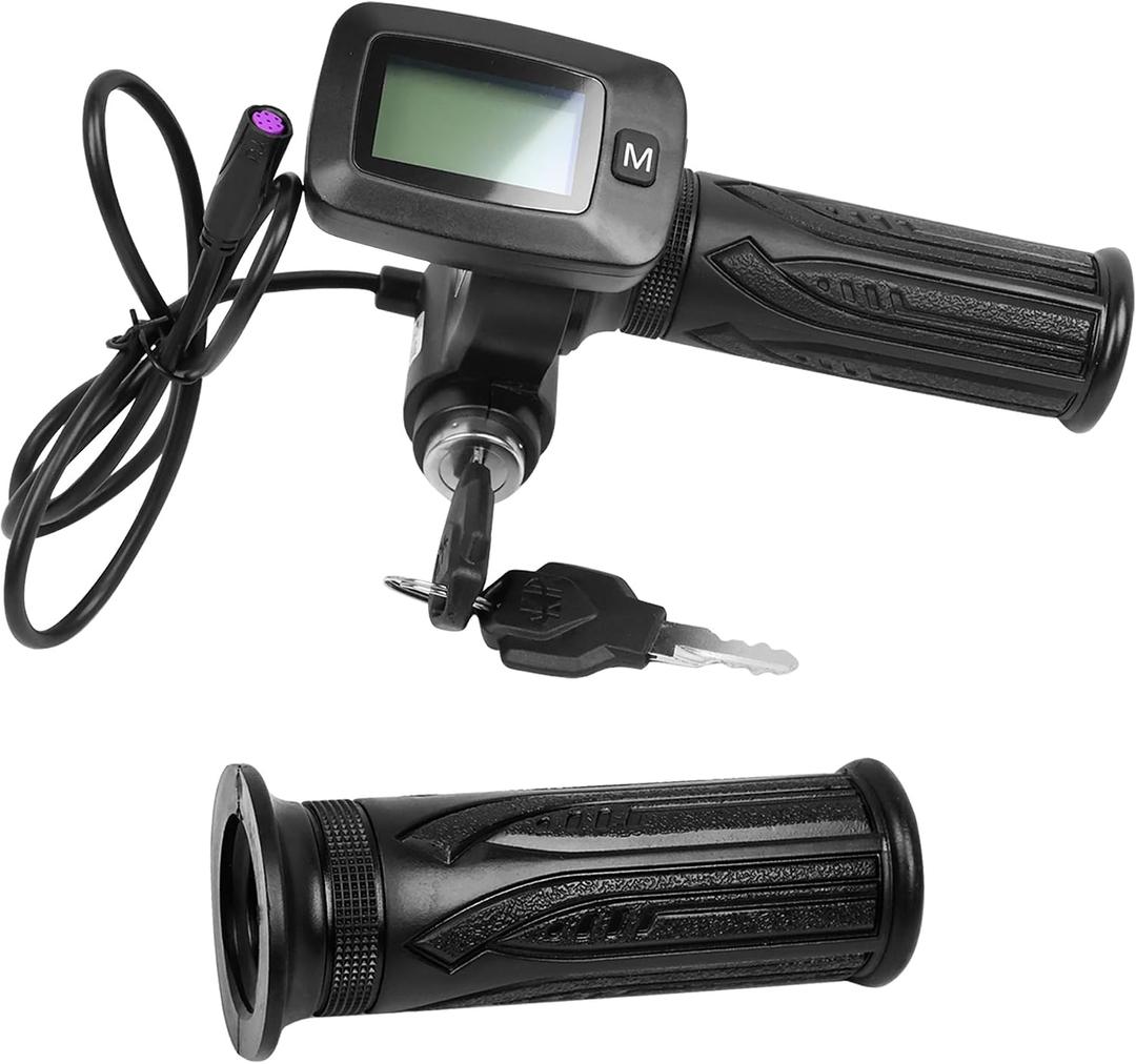 1 Set 48V Electric Bike Throttle with M Key Button and LCD Display | Replacement for Tutti Tuttio Soleil 01 Electric Bike Only
