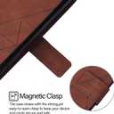 Flip Case for Samsung A06 Faux Leather Wallet Holster with Cards Holder Kickstand Magnetic Closure Shockproof Folio Protect Cover for Samsung Galaxy A06. Brown YBS