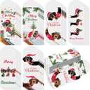 2 x Harloon 30 Pcs Christmas Dachshund Money holder Dachshund card Dog Cash Card Holders Gift Envelops Money Christmas Cards for Xmas Party Supplies Holiday Gift Giving Ideas (3.5 x 7.3)