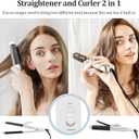 VGR Dual Voltage(100~250V) Travel Curling Iron with European Plug Adapter for International Travel, Europe Travel Essentials for Women, European Travel Must Haves