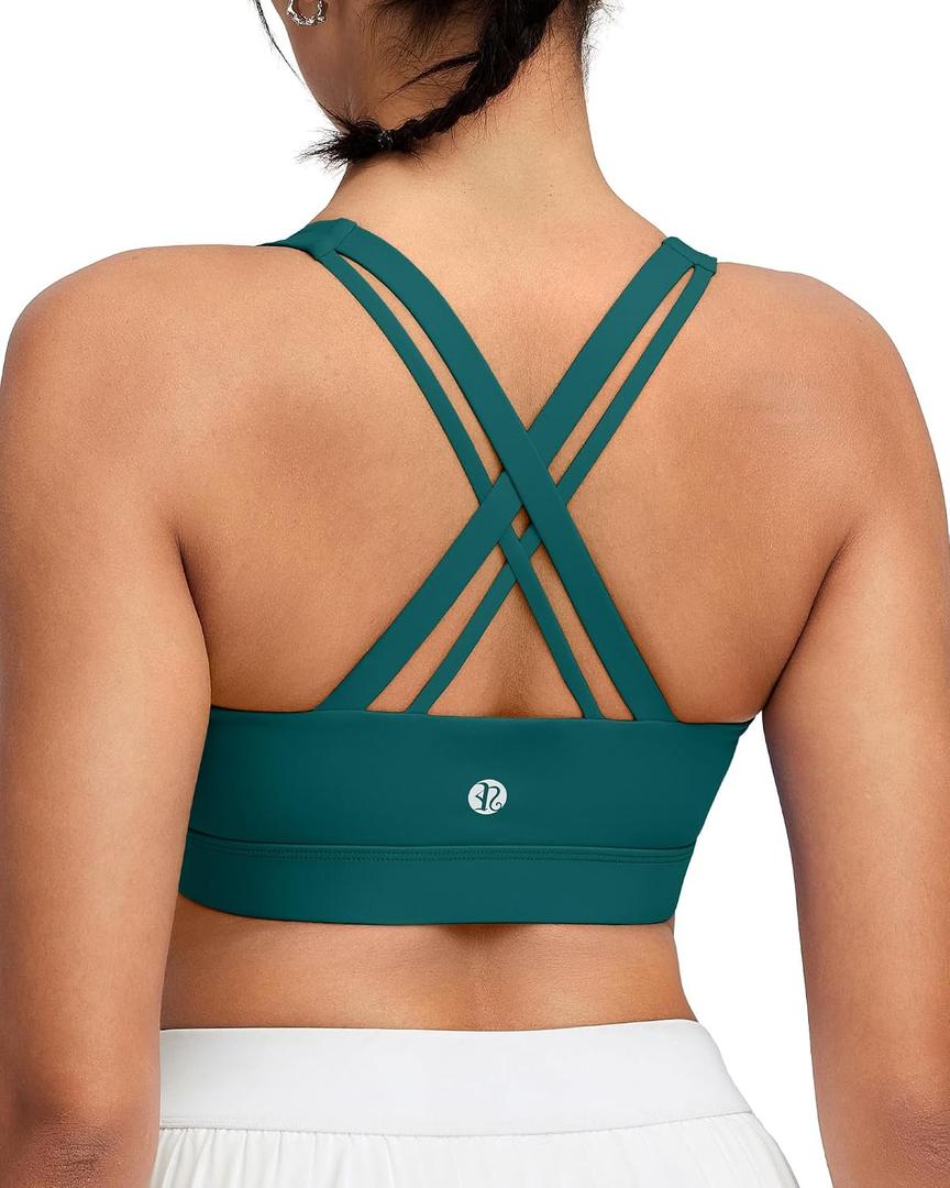 RUNNING GIRL High Impact Sports Bra for Women,Criss-Cross Back Top with Moulded Cups Womens Sports Bra High Support (XXL)