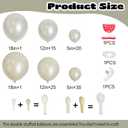 2 x Pearl Sand White Balloons Garland Arch Kit, Pearl Ivory and Double Stuffed Balloons for Wedding Birthday Baby Shower Decorations (double pearl white balloons)