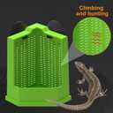 DONGKER Bearded Dragon Feeder,Anti-Escape Lizard Corner Terrarium Bowl with Suction Cups for Lizard Bearded Dragon Gecko Frog