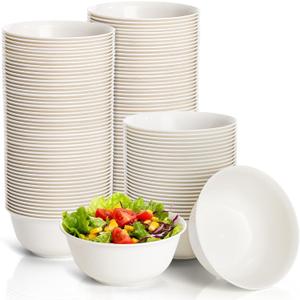 Tebery 150 Pack 8.5 Oz Disposable Plastic Bowls, Small Sturdy Hard Soup Dessert Bowls for Party, Ice Cream Salad Serving Dish for Snacks, Candy, Milk, Cereals, Ideal for Catering, Picnic, Daily Meal
