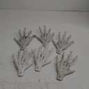 Yunsailing 3 Pairs Halloween Witch Skeleton Hands Realistic Plastic Scary Skeleton Hand Fake Human Hand for Halloween Decoration Scary Props Supplies, 6.3 x 9.25 Inches