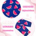 Tziharora Girls Bathing Suit ,2 Piece Blue Watermelon Long Sleeve Rash Guard Sets Swimwear for Beach 3-4T
