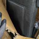 alazyhome King Size Black Modern Upholstered Platform Bed Frame with Button Tufting Headboard Solid Wood Slats Support No Box Spring Needed Easy Assembly