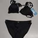 Sexy Two Piece Bikini Set Adjustable Straps Knot Back Bikini Set for Women Fashion Double Strap Triangle Swimwear, Small