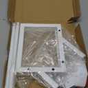 ENCIMART Tabletop Bookshelf Organizer, Adjustable Desk Shelf for Top of Desk in Living Room, Home, Office, Stainless Steel Tilting Bookcase Desktop Storage Book Rack for Magazine/CDs/Books Display (White-1)