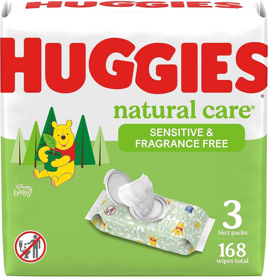 Huggies Natural Care Sensitive Baby Wipes, Unscented pack 3 of 56 Huggies Natural Care Sensitive Baby Wipes, Unscented pack 3 of 56