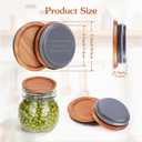 12-Pack Wide Mouth Mason Jar Lids - 3.3inch Acacia Wood Tops with Airtight Silicone Seal, Storage Canning Jar Lids, Reusable & Dishwasher Safe