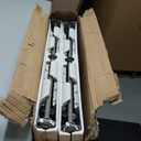 Set of 2 Folding Table 6 FT Lightweight Camping Table Portable Plastic Rectangular Outdoor Dining Table Steel Legs Fold-in-Half with Carrying Handle for Indoor,Picnic,Party,Wedding,Events(White)