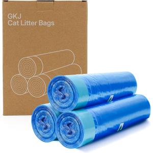 GKJ Cat Litter Refill Bags, 48pcs for Up to 12-Month Supply, Replaced Cat Waste Bags for Litter Trash Can, 7-Layer EVOH Odor Control, One-Pull Seal, No Twisting, No Tying