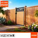 4x5FT(46.8" x 59") 201 Stainless Steel Fence Gate Kit Heavy Duty, Anti Sag Metal Fence Gate Frame Kit with Aluminum Board, Morden Garden Gate Hardware Kit Outdoor (Left/Right Free-Installation)
