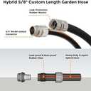 Giraffe Tools Garden Hose 5/8", Custom Length, Heavy Duty, No Kink, Flexible, Rubber Garden Hose, Leakproof Water Hose, 600 Burst PSI, 25ft Male to Female Hose