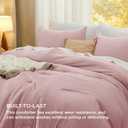 Bedsure King Comforter Set, Pink Soft Prewashed Bedding for All Seasons, 3 Pieces GentleSoft Bed Set, 1 Lightweight Comforter (104"x90") and 2 Pillowcases (20"x36")