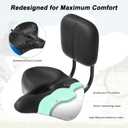 MOONCOOL Oversized Bike Seat with Adjustable Backrest, 12" 12" Wide Padded Saddle for Bicycles, Tricycles & Exercise Bikes, Memory Foam & Shock-Absorbing, Waterproof PU, Fits 7/8" Seat Posts