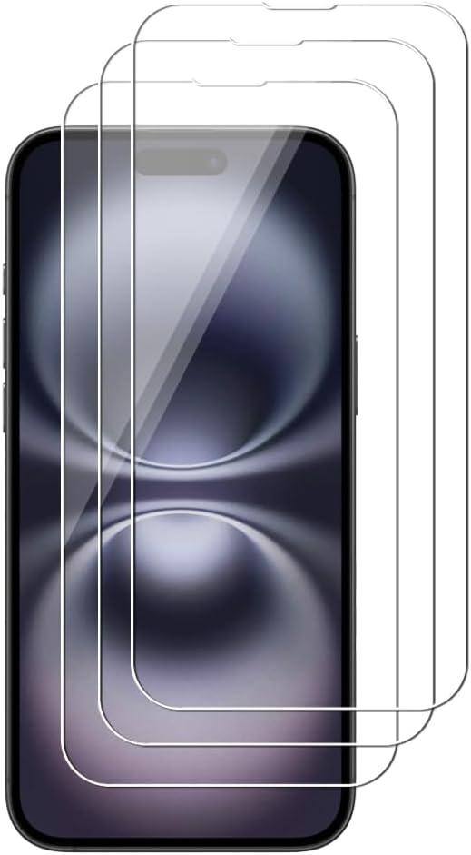 3 Pack Screen Protector For iPhone 15 Plus/iPhone 15 Pro Max/iPhone 16 Plus (6.7 inch) Tempered Glass, Anti Scratch, HD Clear