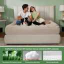 BEDLORE Queen Mattress Topper Viscose Derived from Bamboo, Thick Pillow Top Mattress Pad with Stretchable Pockets for 6-18 inches Mattress, Soft Mattress Topper for Back Pain Relief(Beige)